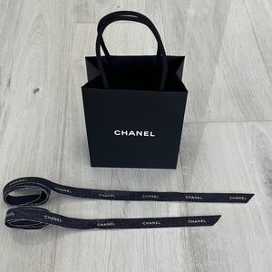 Authentic CHANEL Black Bag with Ribbon